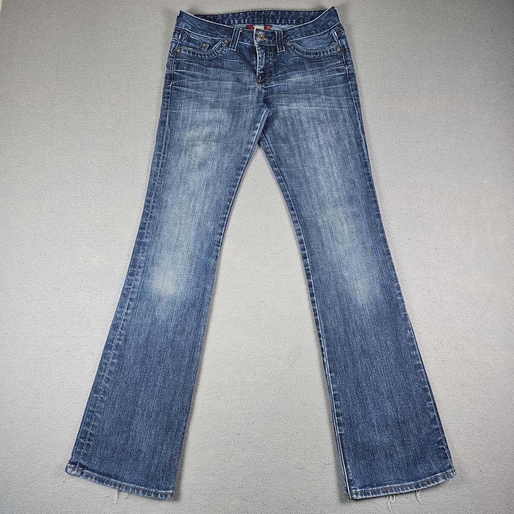 VTG Lucky Brand Lola Boot Jeans Womens 6 Blue Denim Faded Distressed Made in USA